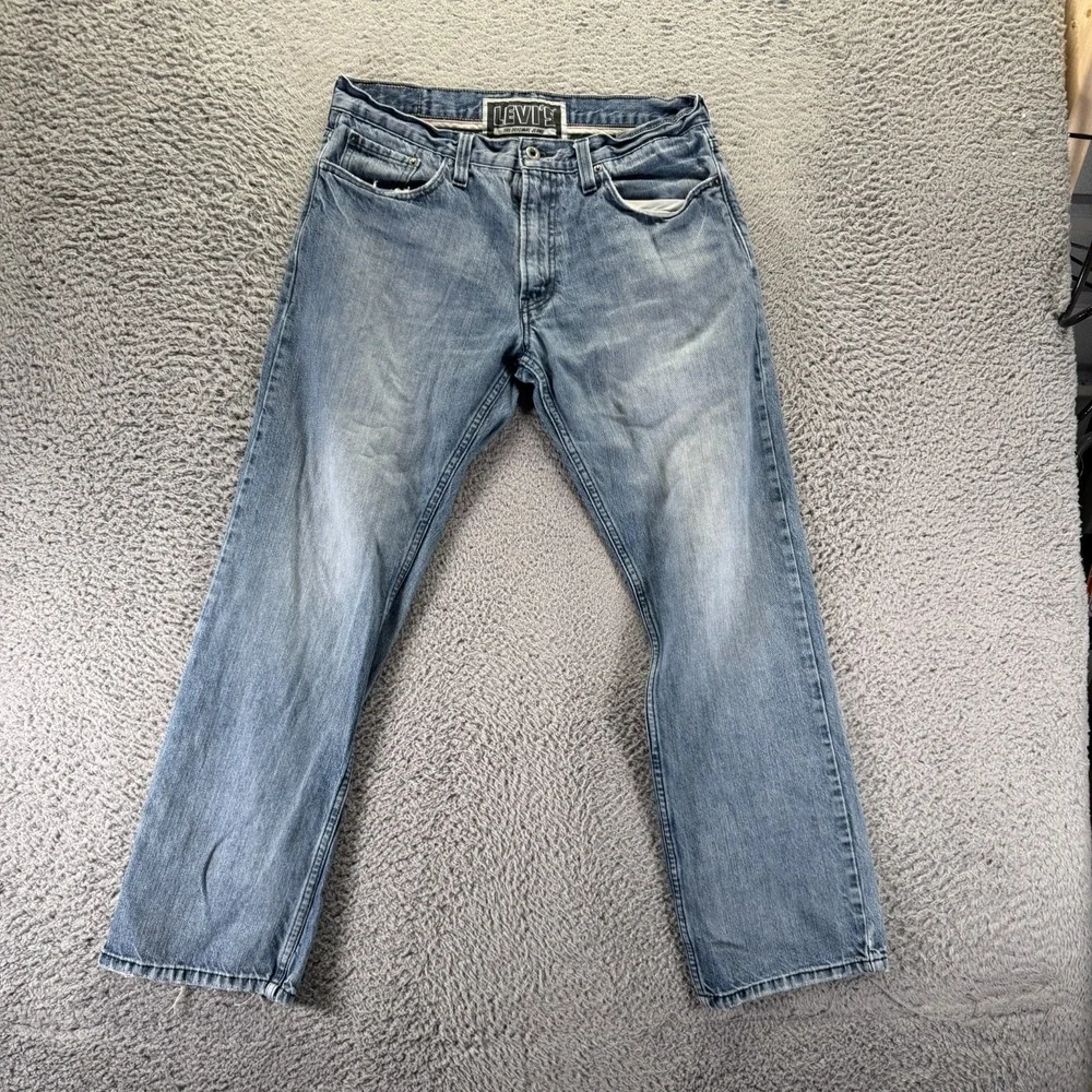 Vintage Levi's 514 Jeans Mens 34x30 Blue Cotton Denim Straight Slim Workwear